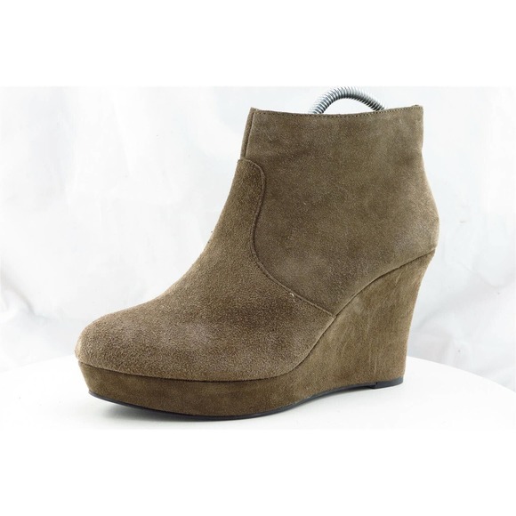 Jessica Simpson Boot‎ Sz 10 M Short Boots Brown Leather Women - Picture 1 of 7